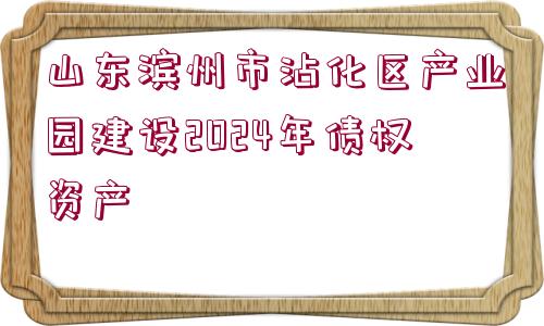 山東濱州市沾化區(qū)產業(yè)園建設2024年債權資產