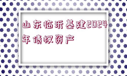 山東臨沂基建2024年債權(quán)資產(chǎn)