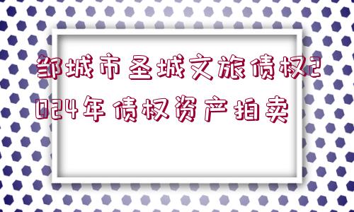 鄒城市圣城文旅債權(quán)2024年債權(quán)資產(chǎn)拍賣