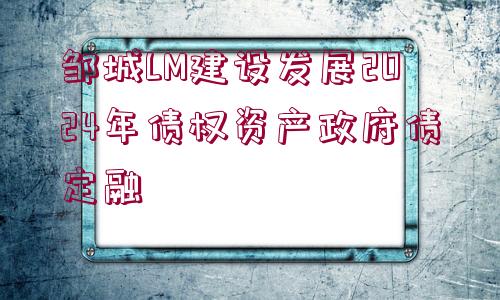 鄒城LM建設(shè)發(fā)展2024年債權(quán)資產(chǎn)政府債定融