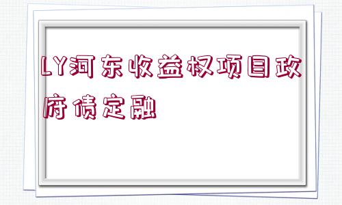 LY河東收益權項目政府債定融